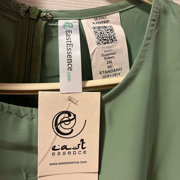 Summer green abaya - Picture 2 of 4